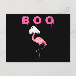 Cartes Pour Fêtes Annuelles Flamant rose   Flamant rose féminin Boo Ghost Hall