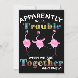 Cartes Pour Fêtes Annuelles Flamant rose   Flaming Apparemment Était Difficile