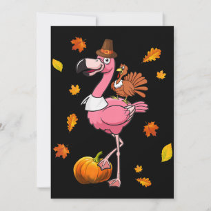 Cartes Pour Fêtes Annuelles Flamant rose   Halloween Flamant rose Thanksgiving