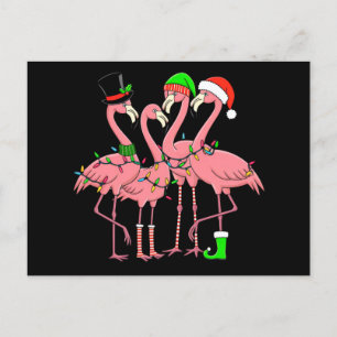 Cartes Pour Fêtes Annuelles Flamant rose Joyeux Noël Drôle Flamant rose Lover