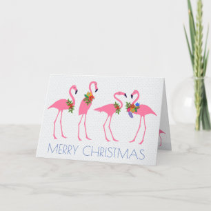 Cartes Pour Fêtes Annuelles Flamant rose Noël n Message du Nouvel An