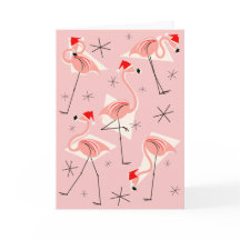 Flamant rose Santas Pink Joyeux Noël