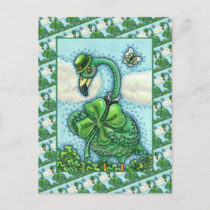 CARTES POUR FÊTES ANNUELLES FLAMANT VERT IRLANDAIS, JOYEUX ST-PATRICK
