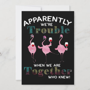 Cartes Pour Fêtes Annuelles Flamants roses Apparemment, nous sommes des Flam