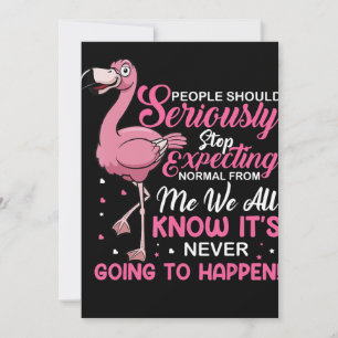 Cartes Pour Fêtes Annuelles Flamants roses   Les Gens Devraient Cesser D'Attei