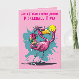 Cartes Pour Fêtes Annuelles Flamin-go pour la victoire : Le Pickleball Ultimat
