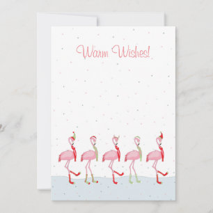 Cartes Pour Fêtes Annuelles Flamingo de Noël