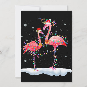 Cartes Pour Fêtes Annuelles Flamingo   Flamingo Sapin de Noël Chapeau de Père 
