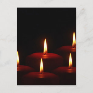 Cartes Pour Fêtes Annuelles Flammes de bougie d'avènement de vacances de Noël