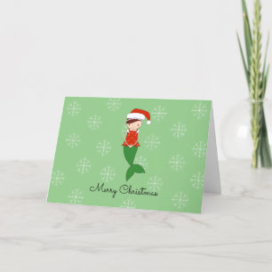 Cartes Pour Fêtes Annuelles Flammes de neige de sirène Noël