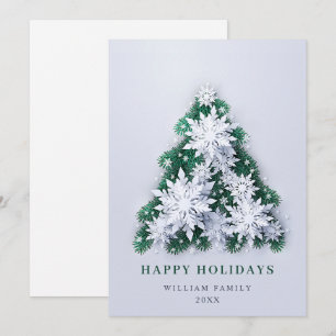 Cartes Pour Fêtes Annuelles Flammes de neige Élégantes en 3D Noël