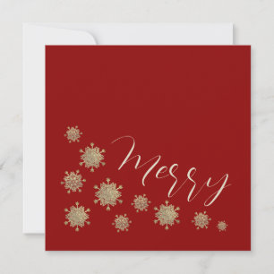 Cartes Pour Fêtes Annuelles Flammes de neige sur Noël rouge non photo