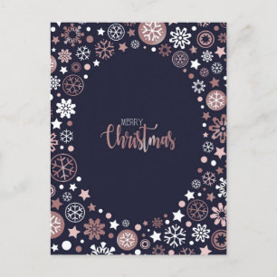 Cartes Pour Fêtes Annuelles Flammes de Noël en or rose blanc