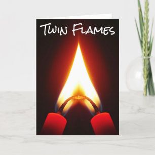 Cartes Pour Fêtes Annuelles Flammes jumelles Feu deux est devenu un