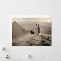 Flapper Girls Sunrise Khufu Pyramid, Égypte 1920
