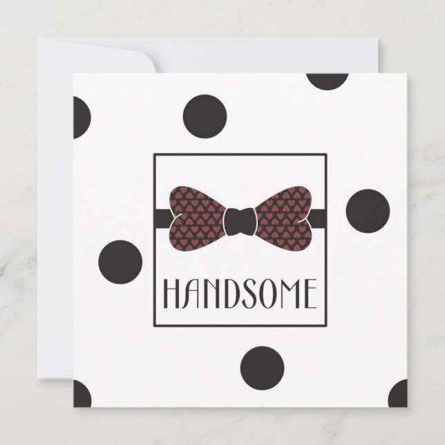 Cartes Pour Fêtes Annuelles Flat card Handsome  (Devant)