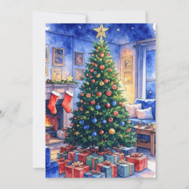 Cartes Pour Fêtes Annuelles Flat Christmas Card