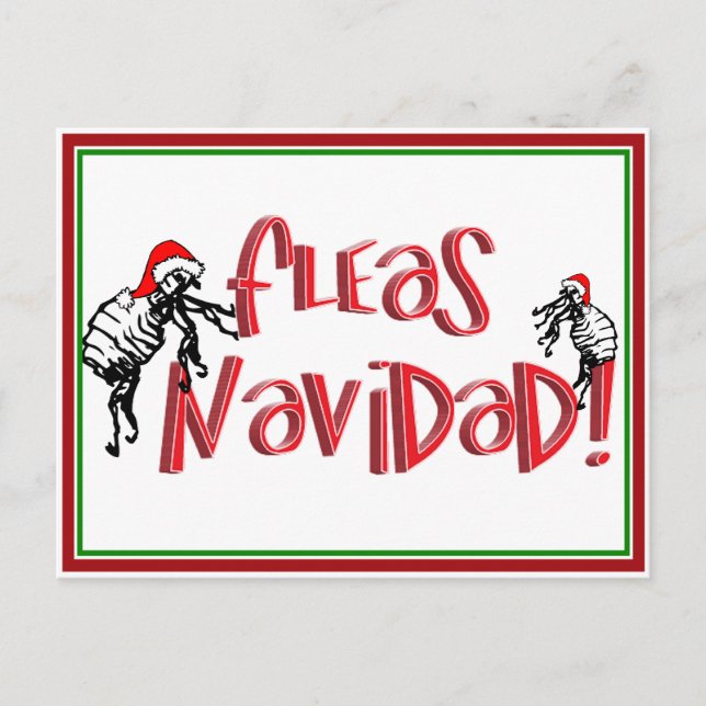 Cartes Pour Fêtes Annuelles Fleas Navidad - Les puces de Noël (Devant)
