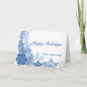 Cartes Pour Fêtes Annuelles Fléau de neige bleu sur blanc