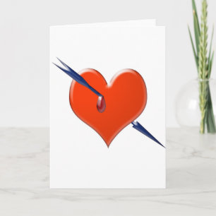 Cartes Pour Fêtes Annuelles Flèche dans le coeur