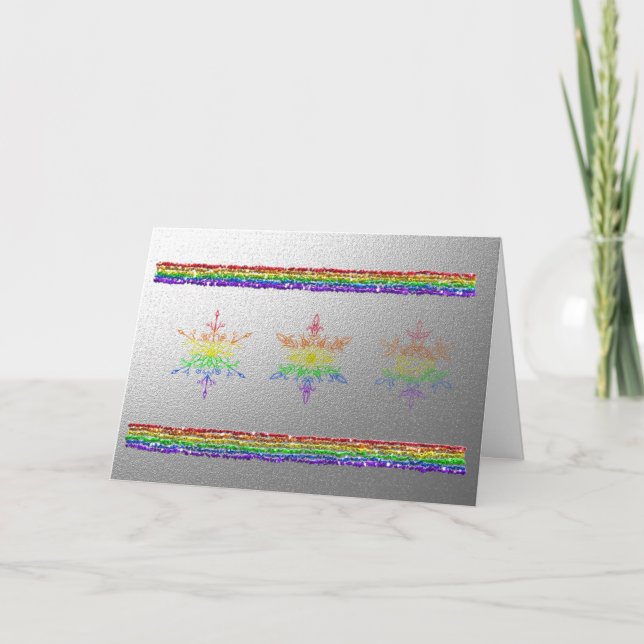Cartes Pour Fêtes Annuelles Flèches arc-en-ciel (Devant)