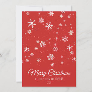 Cartes Pour Fêtes Annuelles Flèches de neige de Noël modernes - Rouge