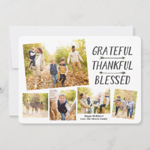 Cartes Pour Fêtes Annuelles Flèches d'or trempées Gratuit Merci béni  