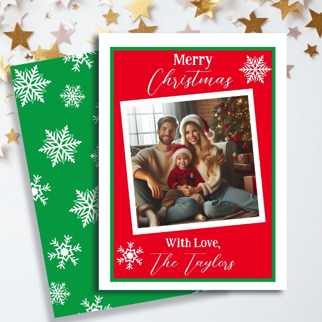 Cartes Pour Fêtes Annuelles Flèches rouges et blanches Photo Noël (Créateur téléchargé)