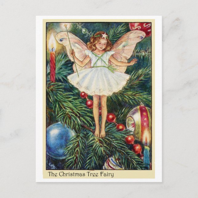 Cartes Pour Fêtes Annuelles Fleur d'arbre de Noël (Devant)