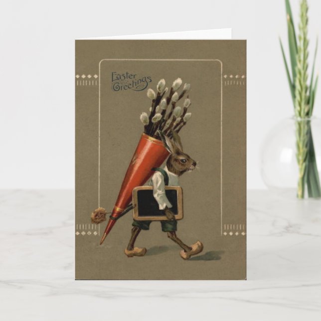 Cartes Pour Fêtes Annuelles Fleur de lapin de Pâques (Devant)