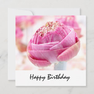 Cartes Pour Fêtes Annuelles Fleur de lotus plié rose anniversaire