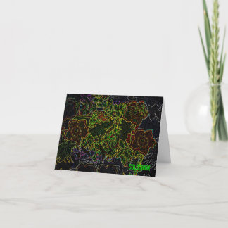 Cartes Pour Fêtes Annuelles Fleur de Néon Quoi qu'il en soit
