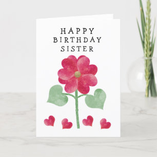 Cartes Pour Fêtes Annuelles Fleur du coeur Joyeux Anniversaire rose