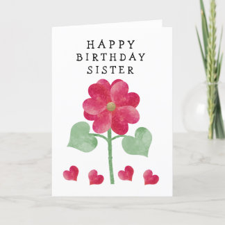 Cartes Pour Fêtes Annuelles Fleur du coeur Joyeux Anniversaire rose