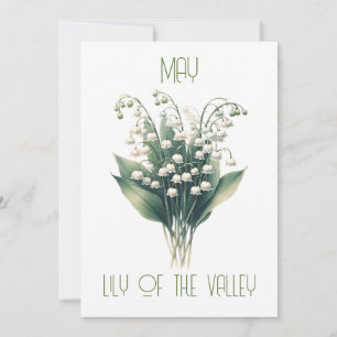 Cartes Pour Fêtes Annuelles Fleur du mois de naissance mai Lily Anniversaire