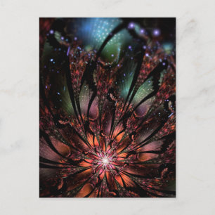 Cartes Pour Fêtes Annuelles Fleur imaginaire fractale douce et tendresse