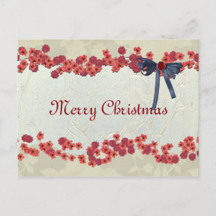 Cartes Pour Fêtes Annuelles Fleur naturelle simple et élégante Joyeux Noël