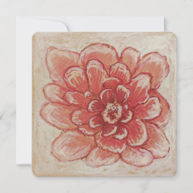 Cartes Pour Fêtes Annuelles Fleur rose pâle (Devant)