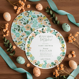 Cartes Pour Fêtes Annuelles Fleur sauvage de printemps Easter Bunny Baby showe