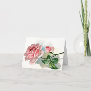 Cartes Pour Fêtes Annuelles Fleur Vintage Valentine Rose