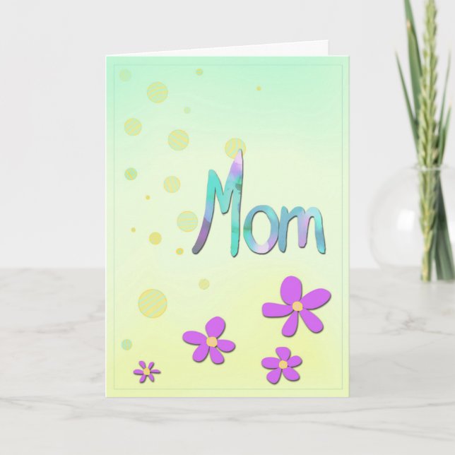 Cartes Pour Fêtes Annuelles Fleurs à maman (Devant)