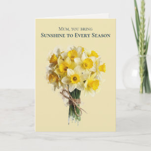 Cartes Pour Fêtes Annuelles Fleurs aquarelles Fête des mères classique du na