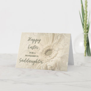 Cartes Pour Fêtes Annuelles Fleurs blanches Godgirl Joyeux Pâques