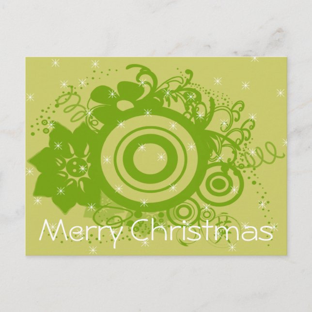 Cartes Pour Fêtes Annuelles Fleurs circulaires Tourbillonnant - Customisées (Devant)