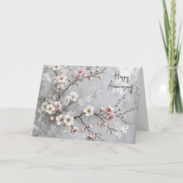 Cartes Pour Fêtes Annuelles Fleurs de cerisiers (Devant)