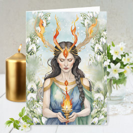 Cartes Pour Fêtes Annuelles Fleurs de déesse Viccan Imbolc