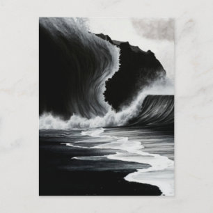 Cartes Pour Fêtes Annuelles Fleurs de plage noires