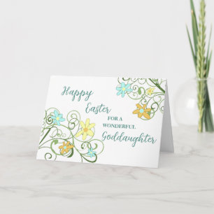 Cartes Pour Fêtes Annuelles Fleurs de printemps Godgirl Joyeux Pâques