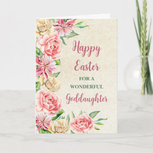 Cartes Pour Fêtes Annuelles Fleurs de printemps heureux Godgirl de Pâques