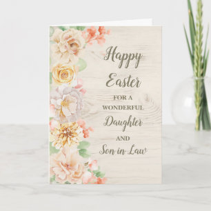 Cartes Pour Fêtes Annuelles Fleurs de printemps Joyeuses Fille de Pâques Fils 